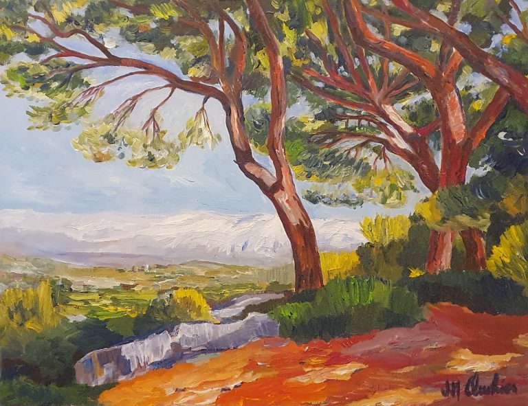 Paysage en Provence Acrylique sur toile 2005 (65 cm x 50 cm x 2 cm)